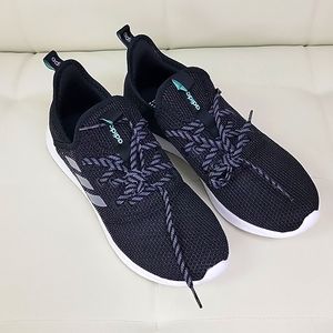 Adidas Cloudfoam Black Running Shoe - Size 9